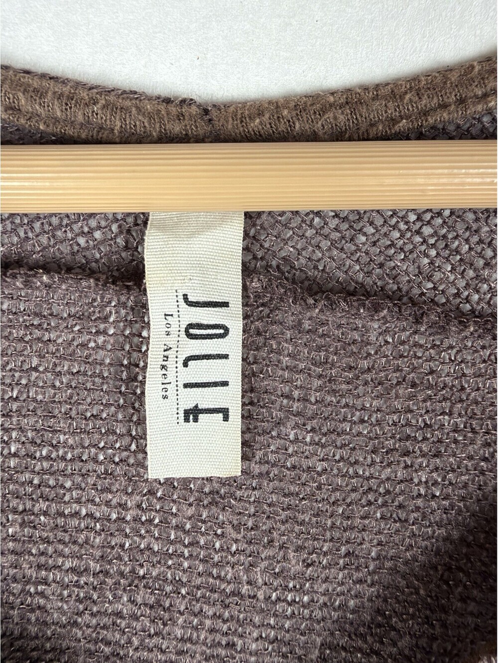 Jolie Purple Heathered Knit V-Neck Long Sleeve Pullover Top S - Picture 2 of 4